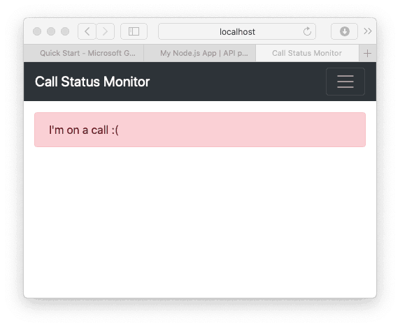 Call status monitor: busy